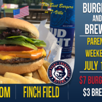 Burgers and Brews: Friday July 1st