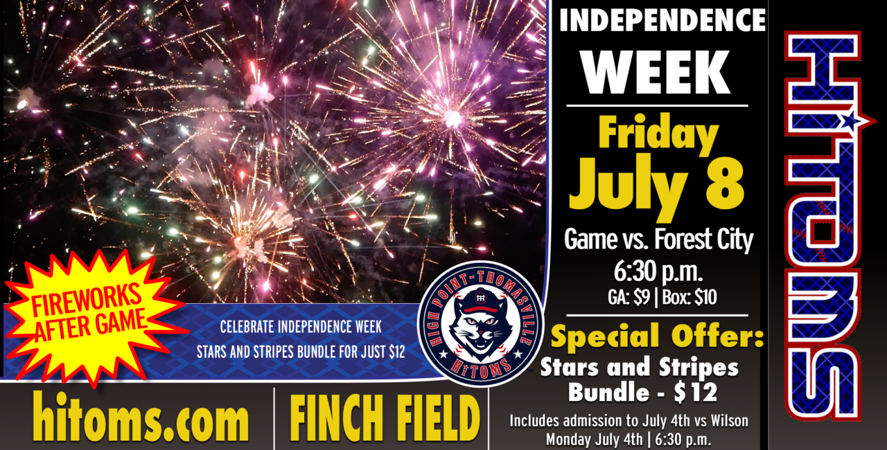 July 8th: Independence week wraps up with Fireworks night