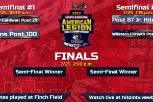 American Legion State Tournament Semifinals at Finch Field Finalized