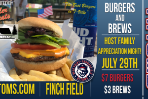 Final Burgers and Brews of the season this Friday