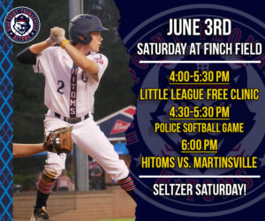 Saturday, June 3rd Schedule at Finch Field!