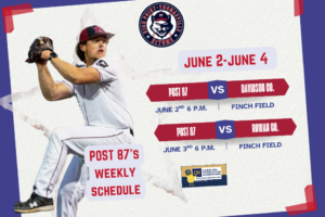 Post 87’s Weekly Schedule June 2nd-June 4th