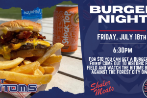 Join Us For Burger Night TONIGHT At Finch Field!