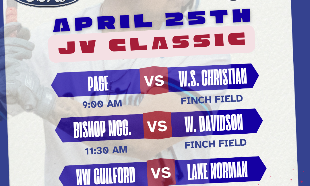 Join us Saturday for some of THE BEST Triad Area JV Baseball! Come on down to Finch Field!