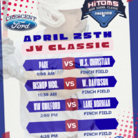 Join us Saturday for some of THE BEST Triad Area JV Baseball! Come on down to Finch Field!